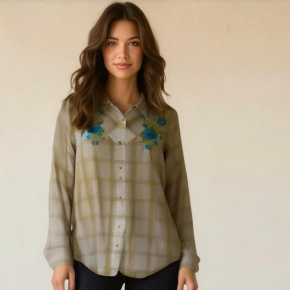 Vintage Roper Women's Plaid Pearl Snap Western Shirt